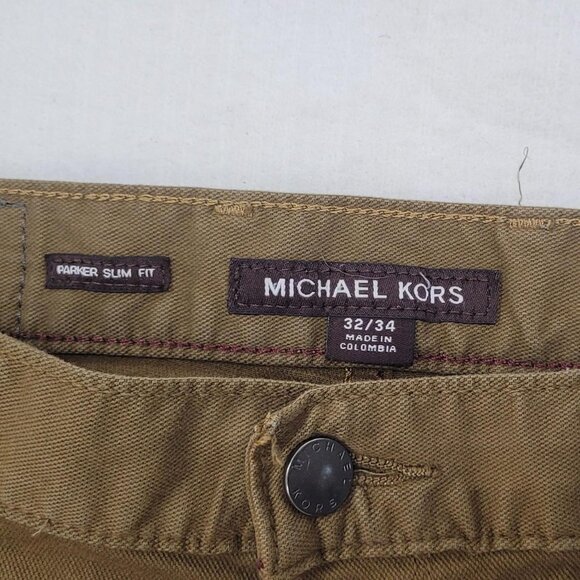 Michael Kors Parker Slim Fit Jeans | Women’s 32/34 | Brown Frayed Hem Grunge - Picture 2 of 6